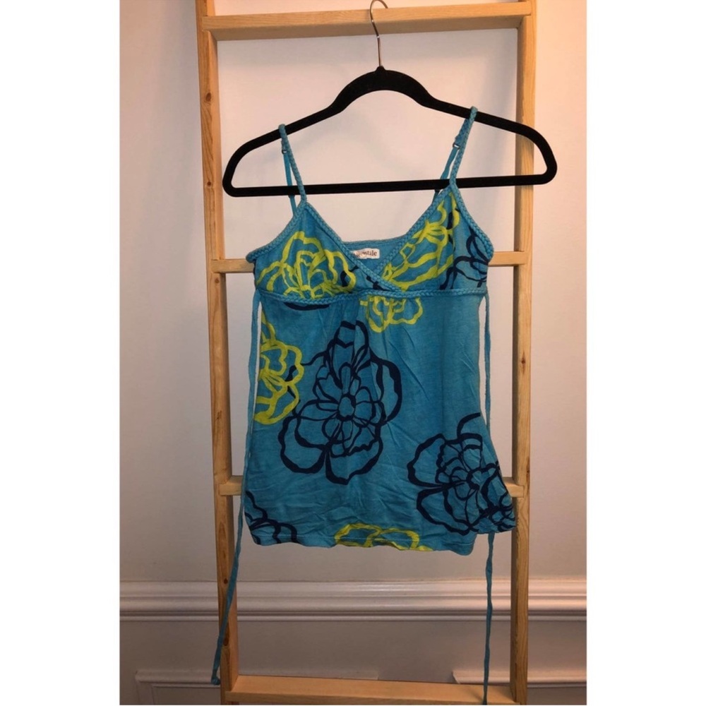Aeropostale Blue Fitted Camisole with Spaghetti Straps